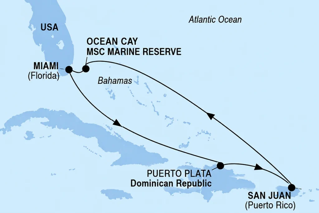 ruta-crucero-salida-desde-miami